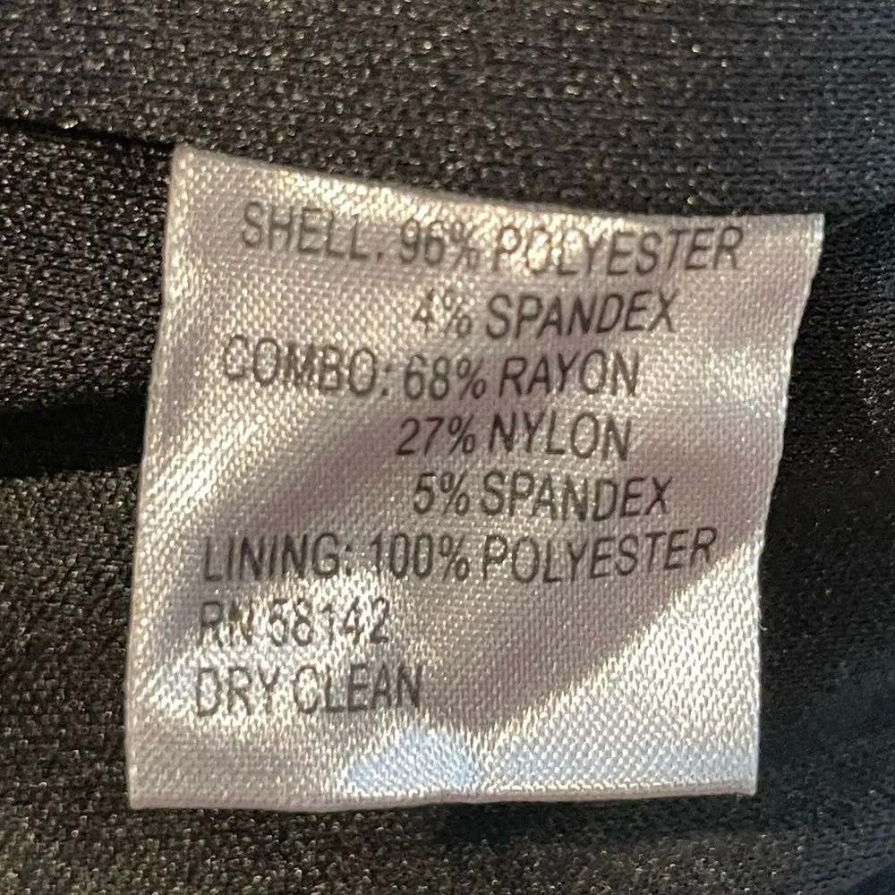 Muse‎ Plaid Bodycon Sheath Midi Dress Black White Size 10 - Image 8