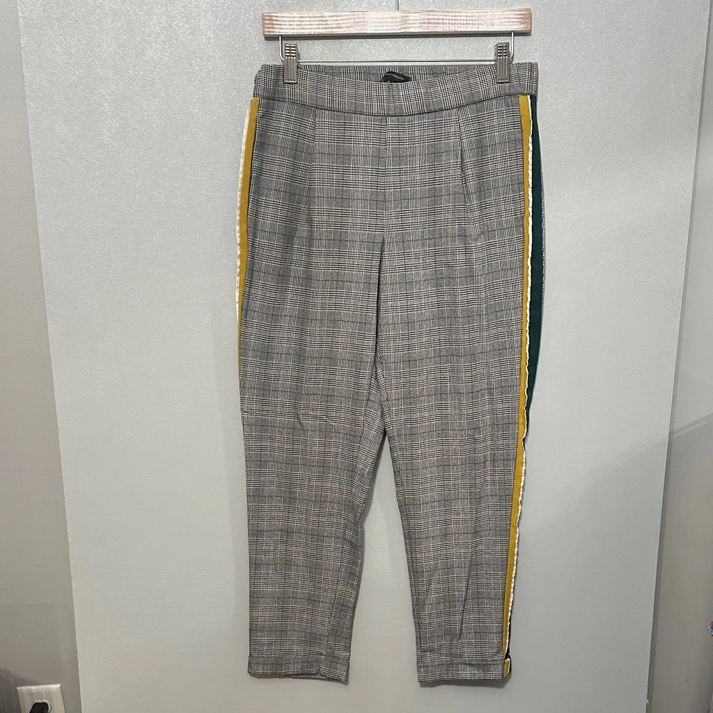 ZARA Trafaluc Plaid‎ Side Stripe Pants - Image 2