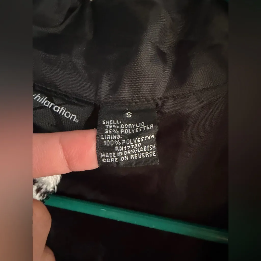 XHILARATION Faux Fur Zebra Print Vest Women’s 🖤SIZE S🤍 Black White - Image 2