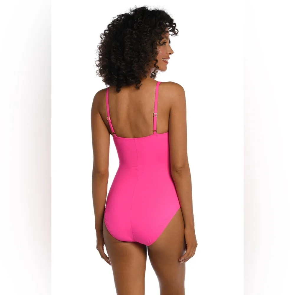 La Blanca Island Goddess Lingerie One Piece - Pop Pink, Size 4, $85 - Image 4