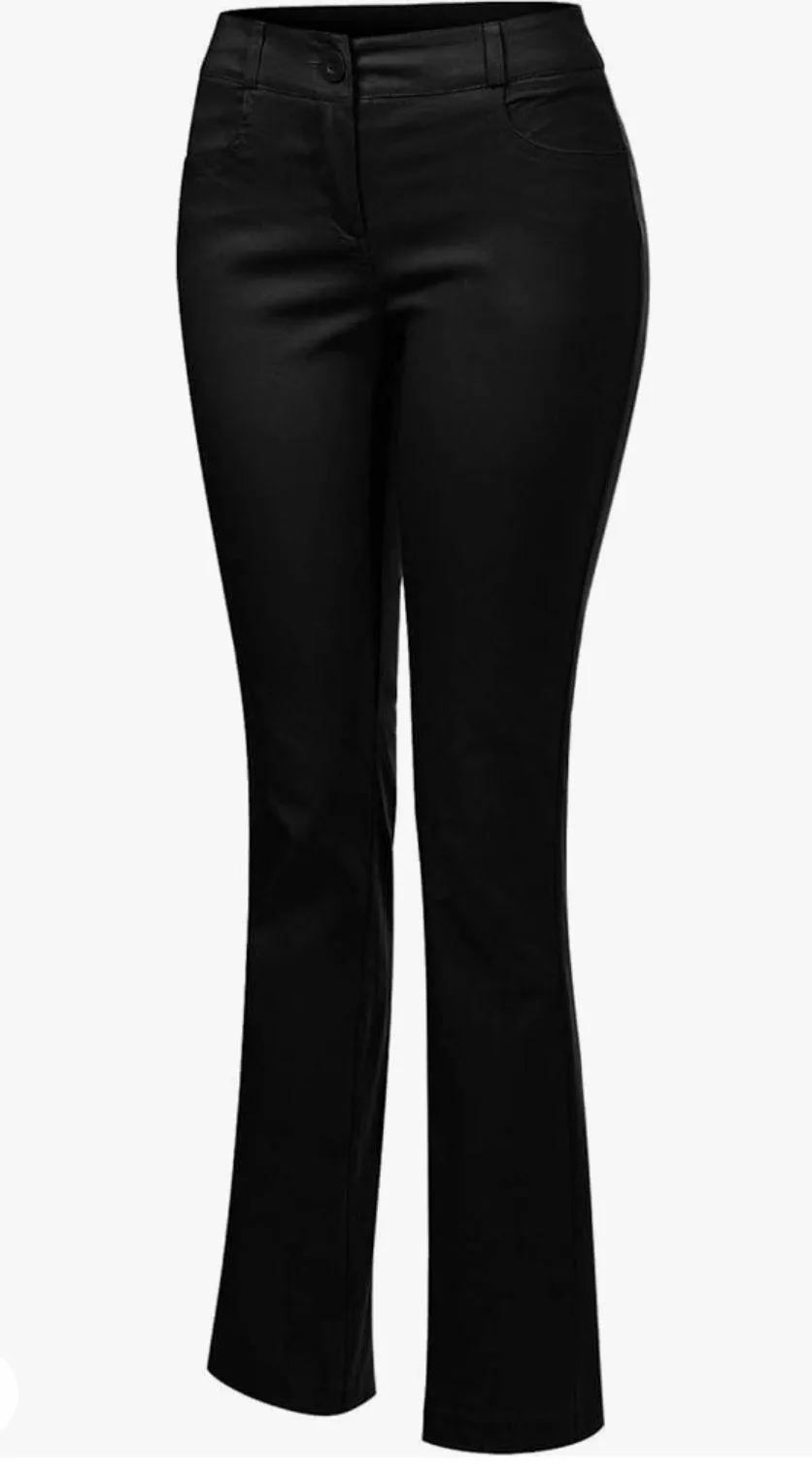 Design by Olivia Women's High Waist Comfy Stretchy Bootcut Trouser Pants - Image 2