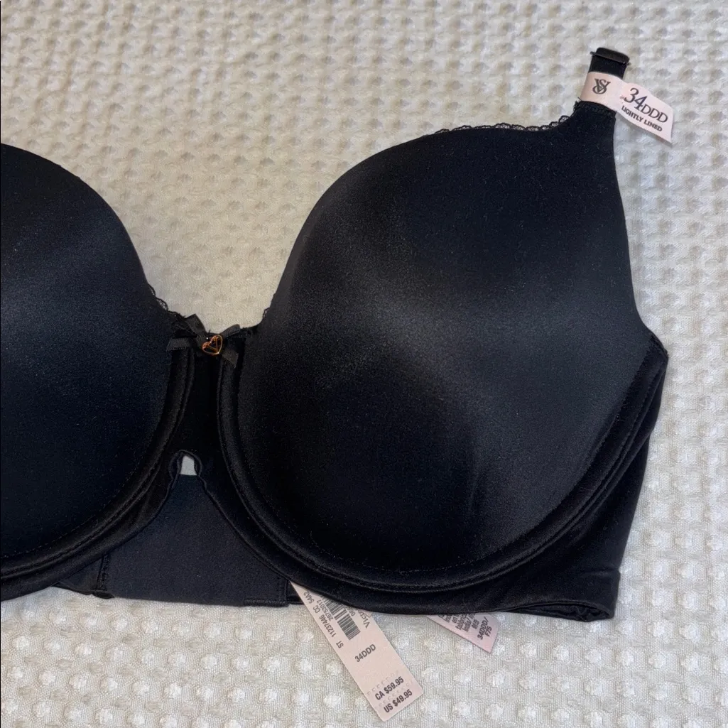 NEW! $50 VICTORIA’S SECRET 34F 3D Lightly Lined Demi Bra BLACK Padded Underwire - Image 15