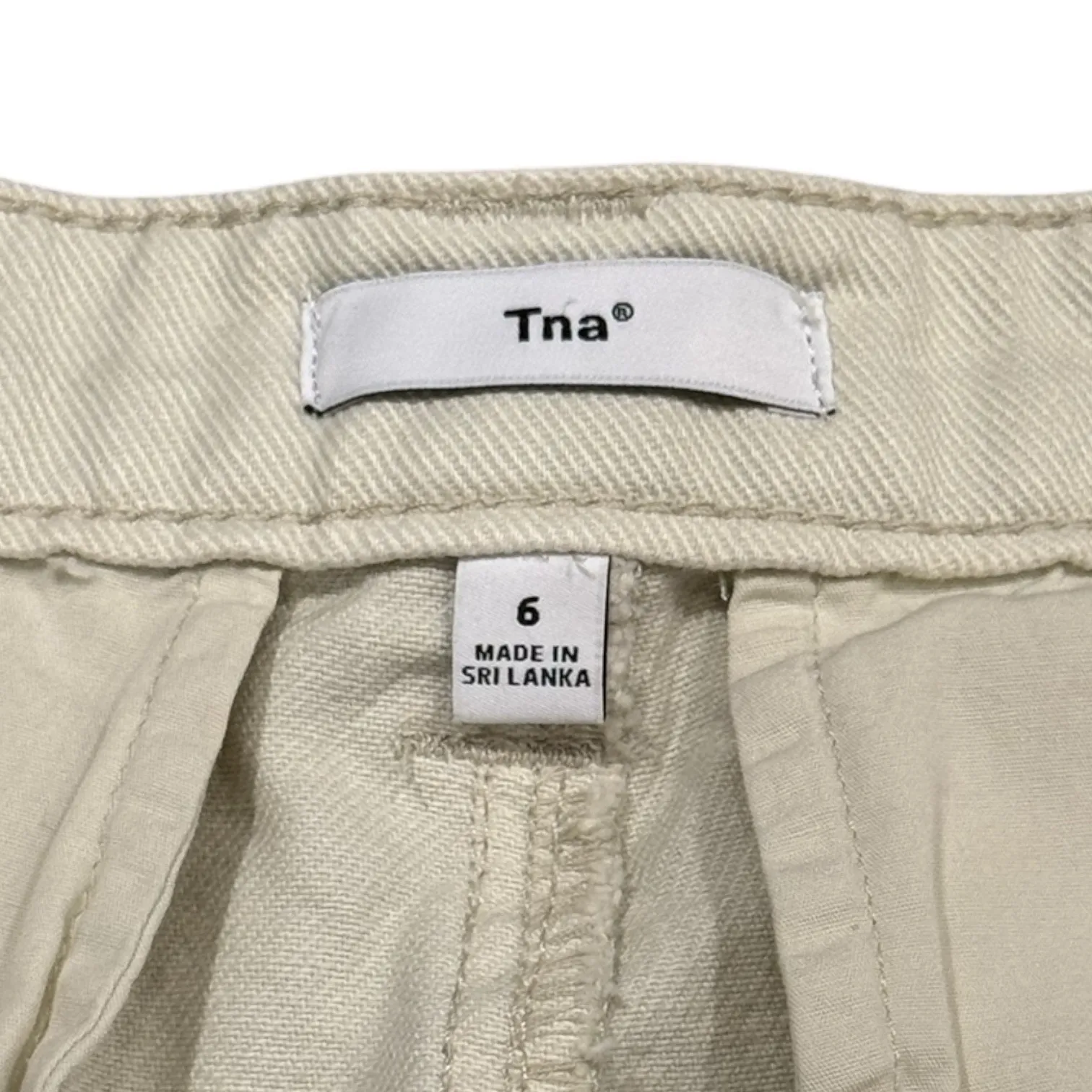 TNA Aritzia Troop Cargo Pants Cream Color Relaxed Y2K 90s Look Streetwear Sz 6 White - Image 5