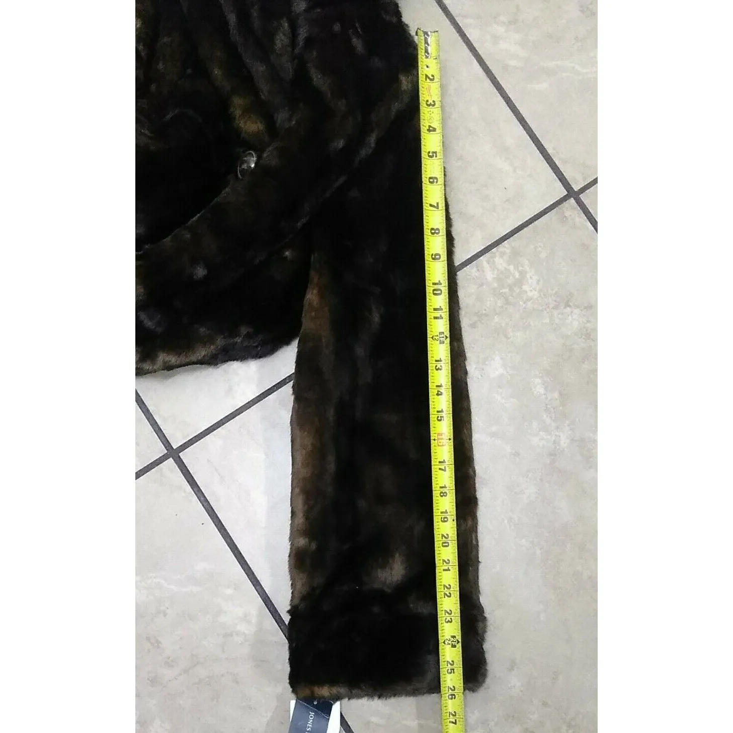 Jones New York Womens Heavy Faux Fur Elegant Coat Jacket Size Small NEW - Image 12