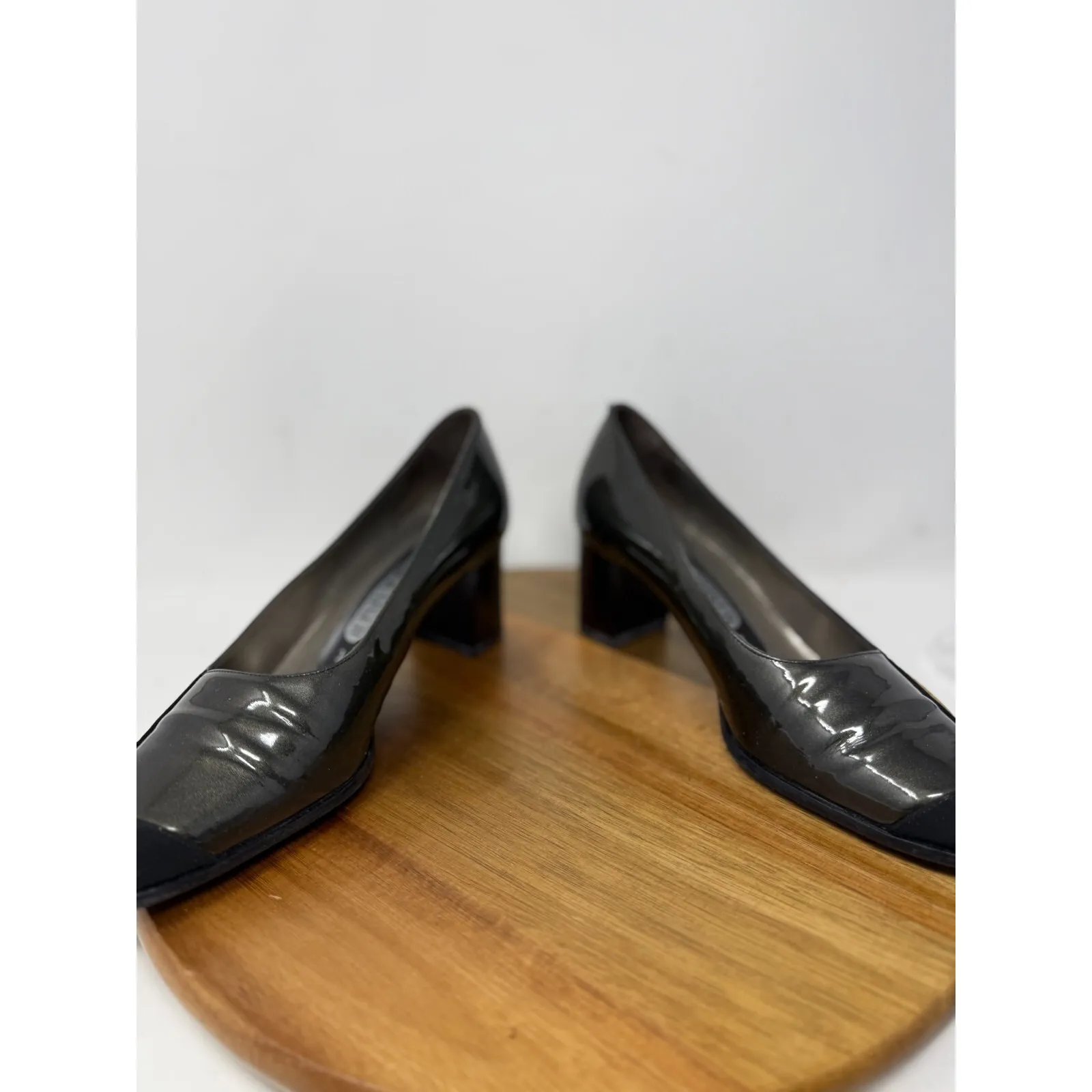 Peter Kaiser Pumps Womens‎ Colorblock Black Patent Leather Block Heel Size 5.5 3 - Image 5