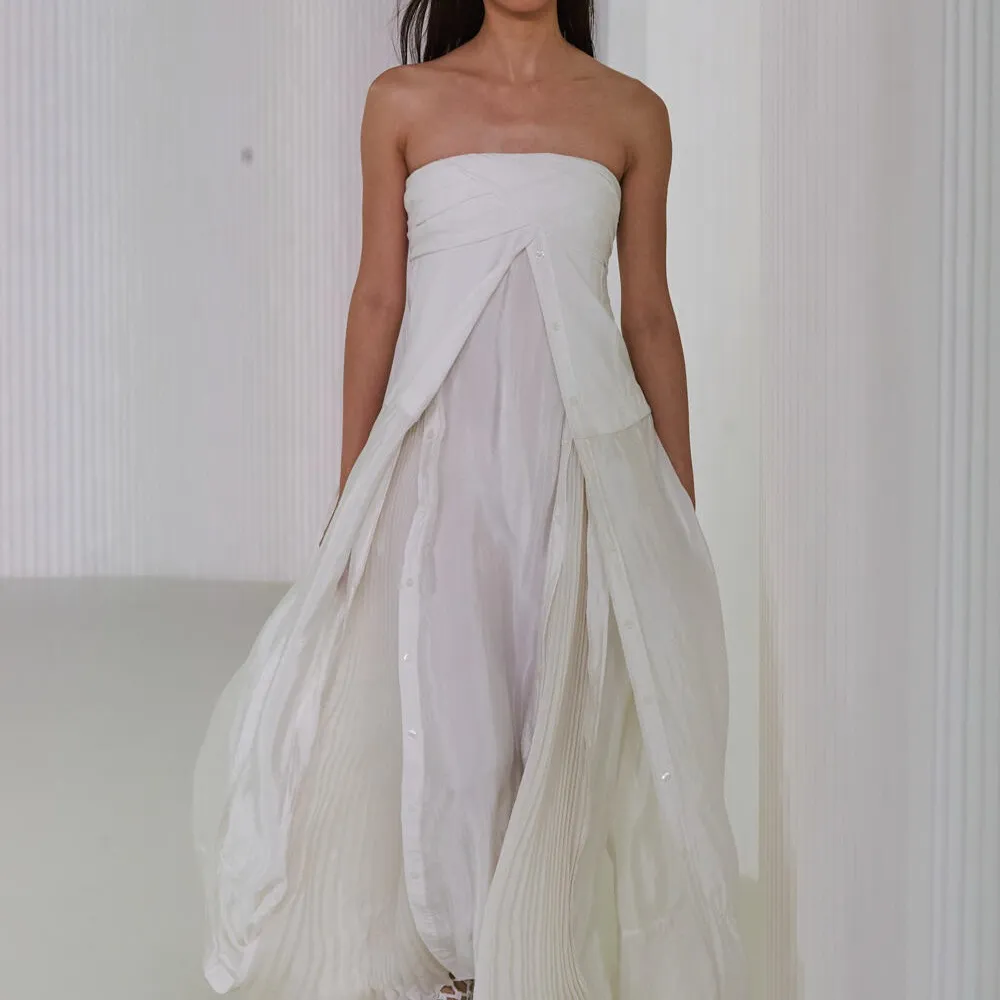 NWT SIMKHAI Ala Parachute Dress Size 0 White - Image 5