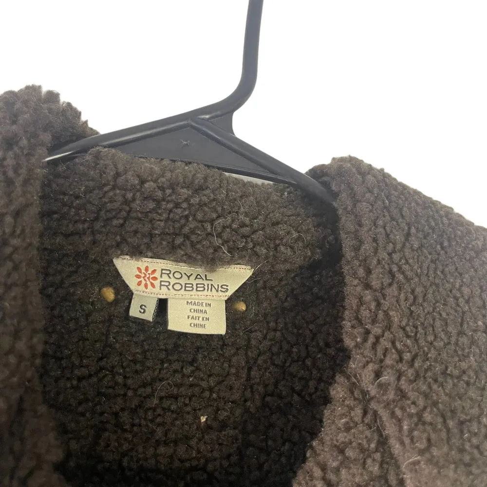 Royal Robbins Women's Size‎ Small Army Green Sherpa Canvas Outdoor Vest - Image 4