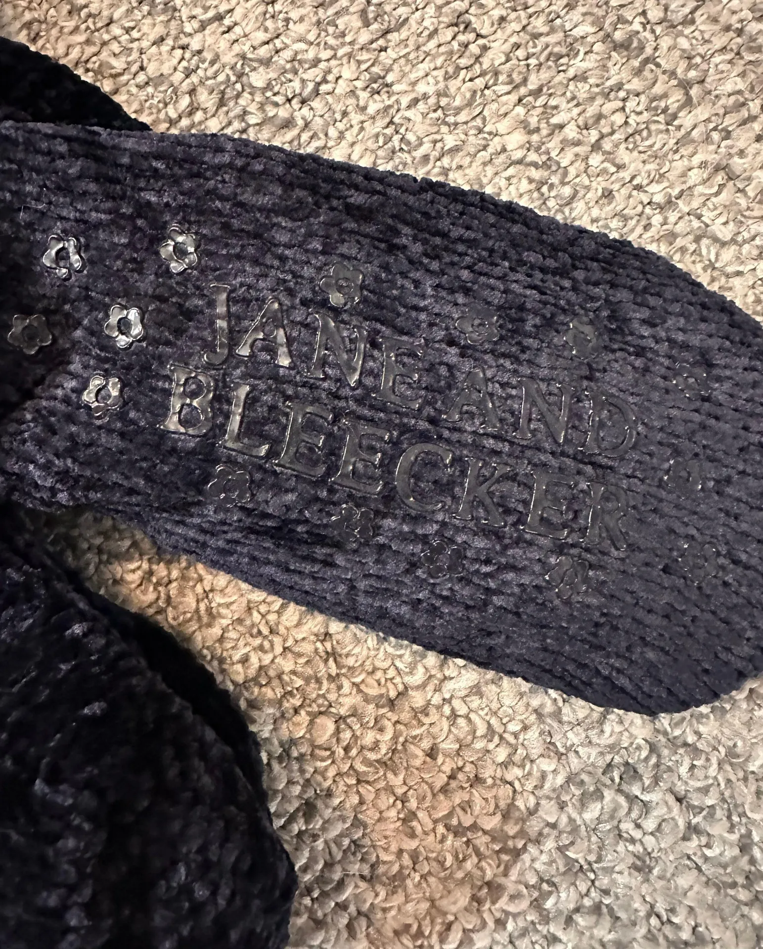 navy blue sweater socks - Image 2