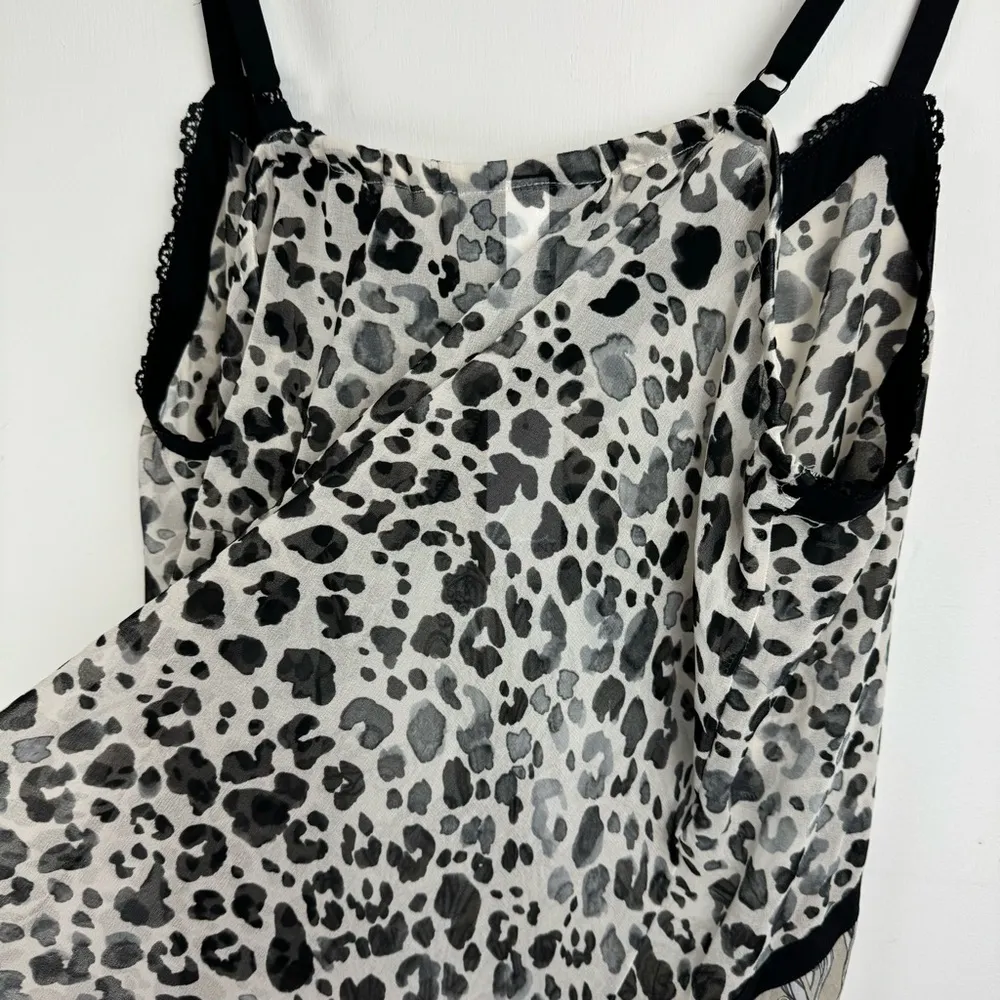 NWT Lane Bryant Womens Sleepwear Lingerie Tank Top Sz 22 Semi Sheer Animal Print - Image 15