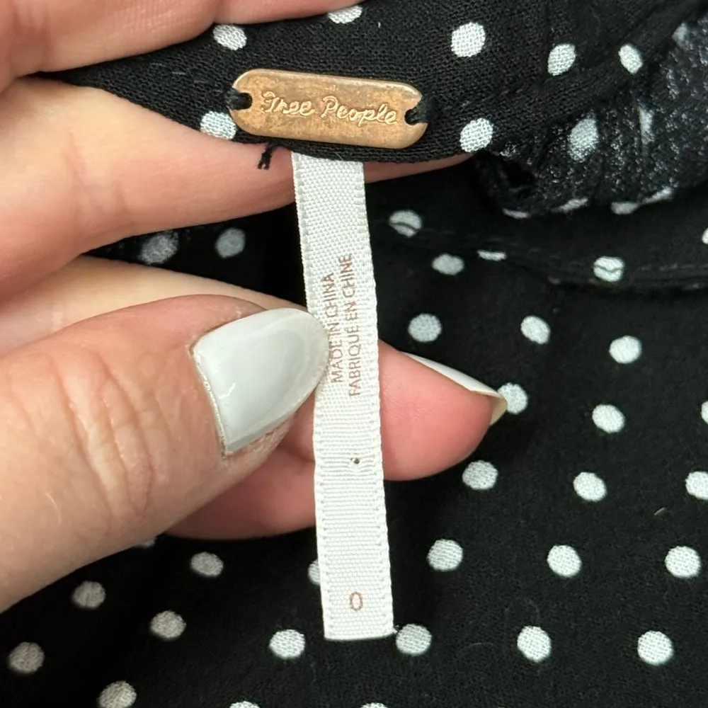 Free People Magdalene High-Waist Polka Dot Pleated Shorts Size 0 - Image 3