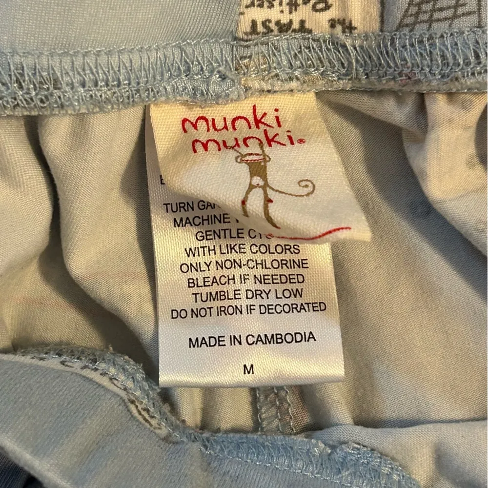 Munki Munki Costco Pajama Pants Sleepwear All Over Print Blue Medium - Image 6