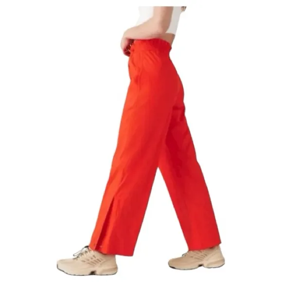 Athleta Trekkie Parachute Pants in "Vermil-lion Orange" Size 4 - Image 3