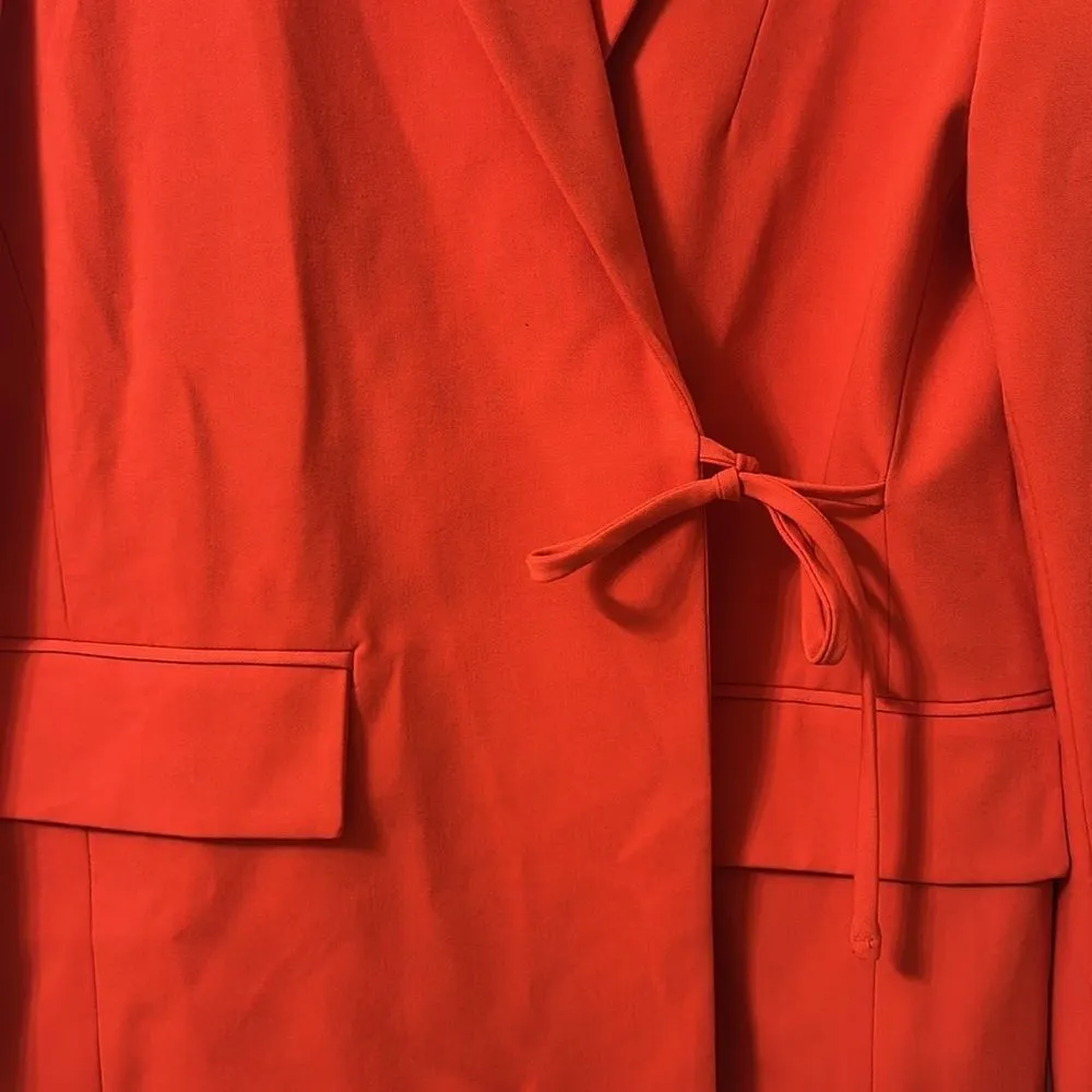 Zara Orange Oversized Wrap Blazer(Size XS/S) - Image 5