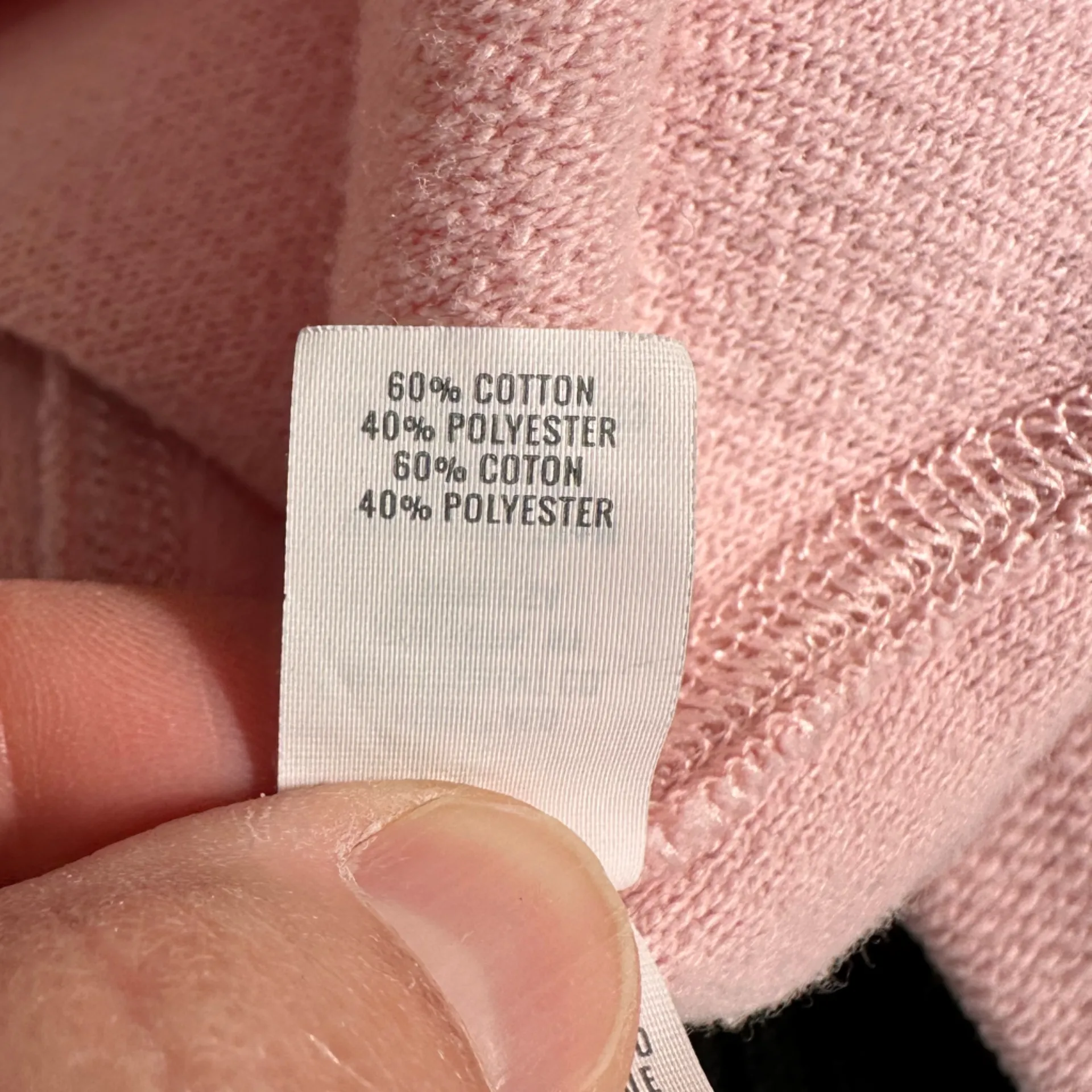 Aerie pink knit crew neck sweatshirt, distressed neck, cuffs, and waistband - Image 6