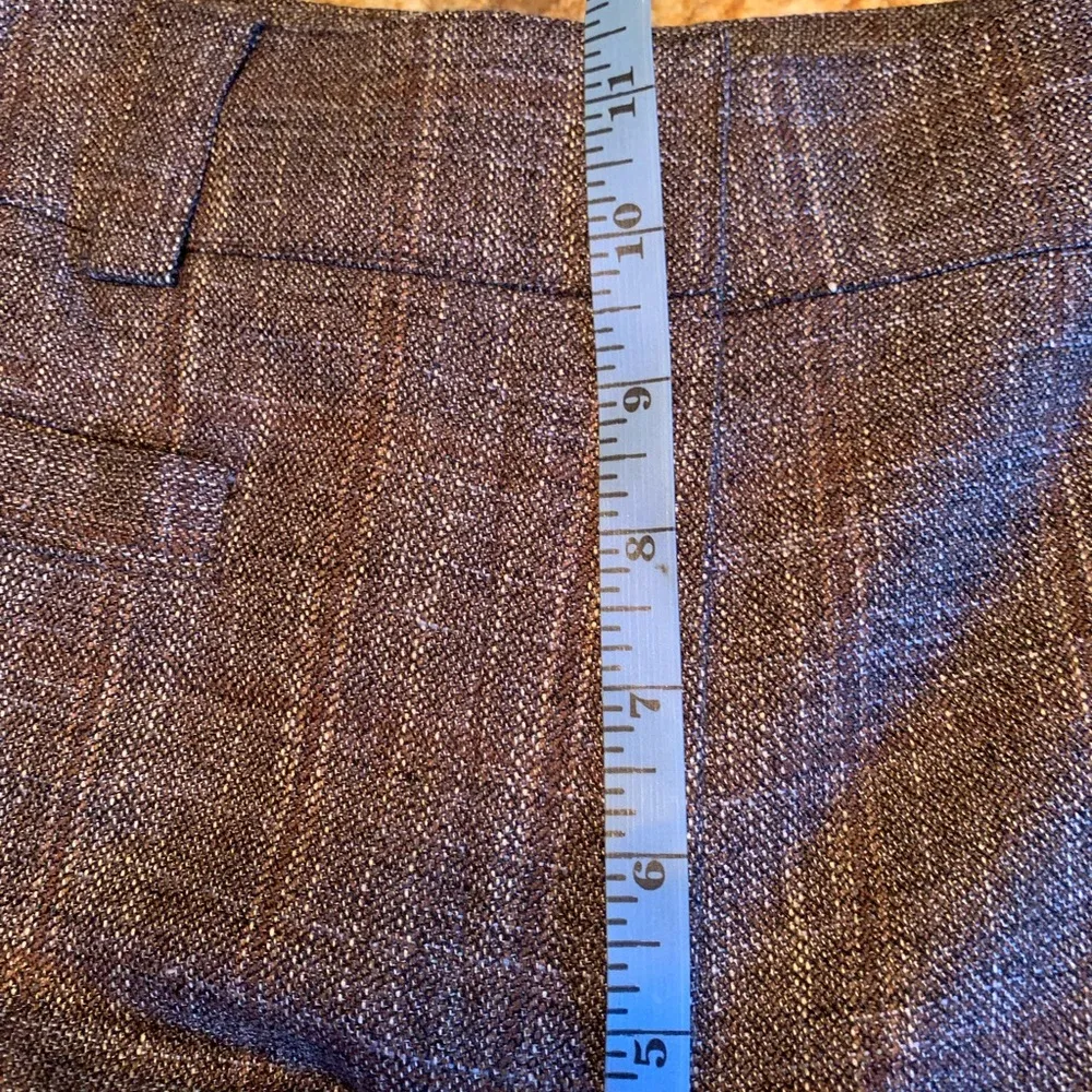 Carlisle Wool Blend Pants Women Size 6 Brown Straight Leg Trouser Tweed Lined - Image 7