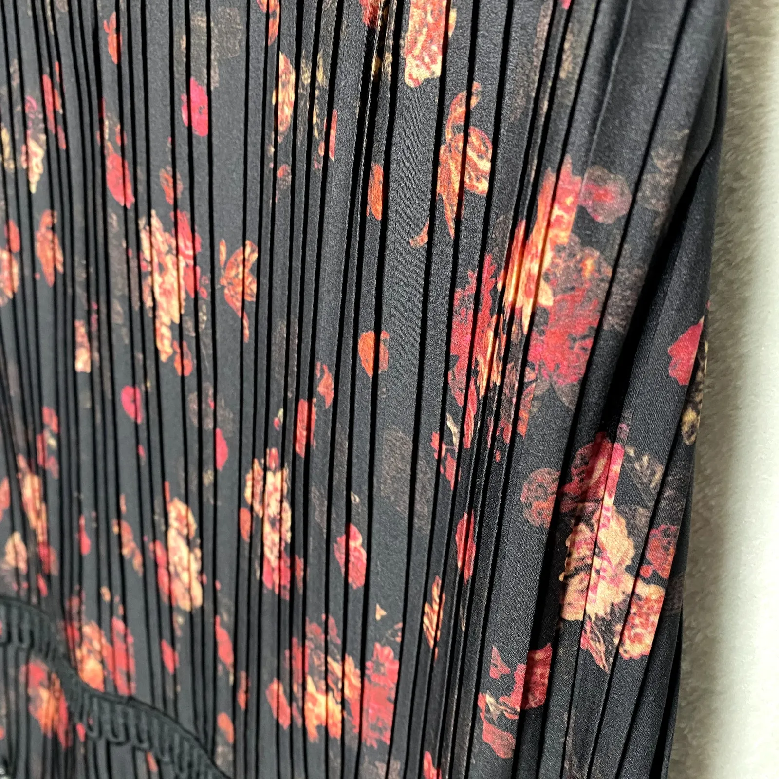 FOXIEDOX Anthropologie Biella Floral Lace Flutter Sleeve Mini Dress Size Small - Image 10