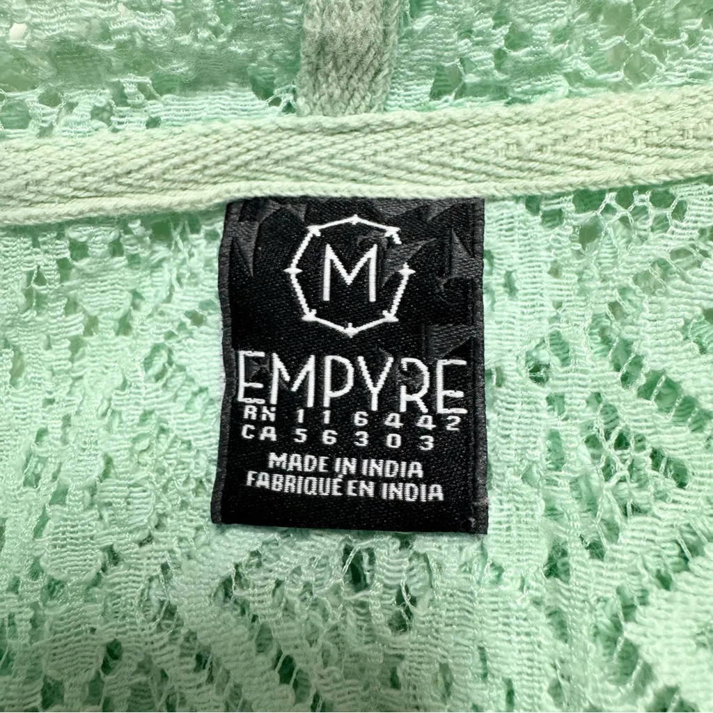 Empyre Mint Green Lace Hoodie - Image 3