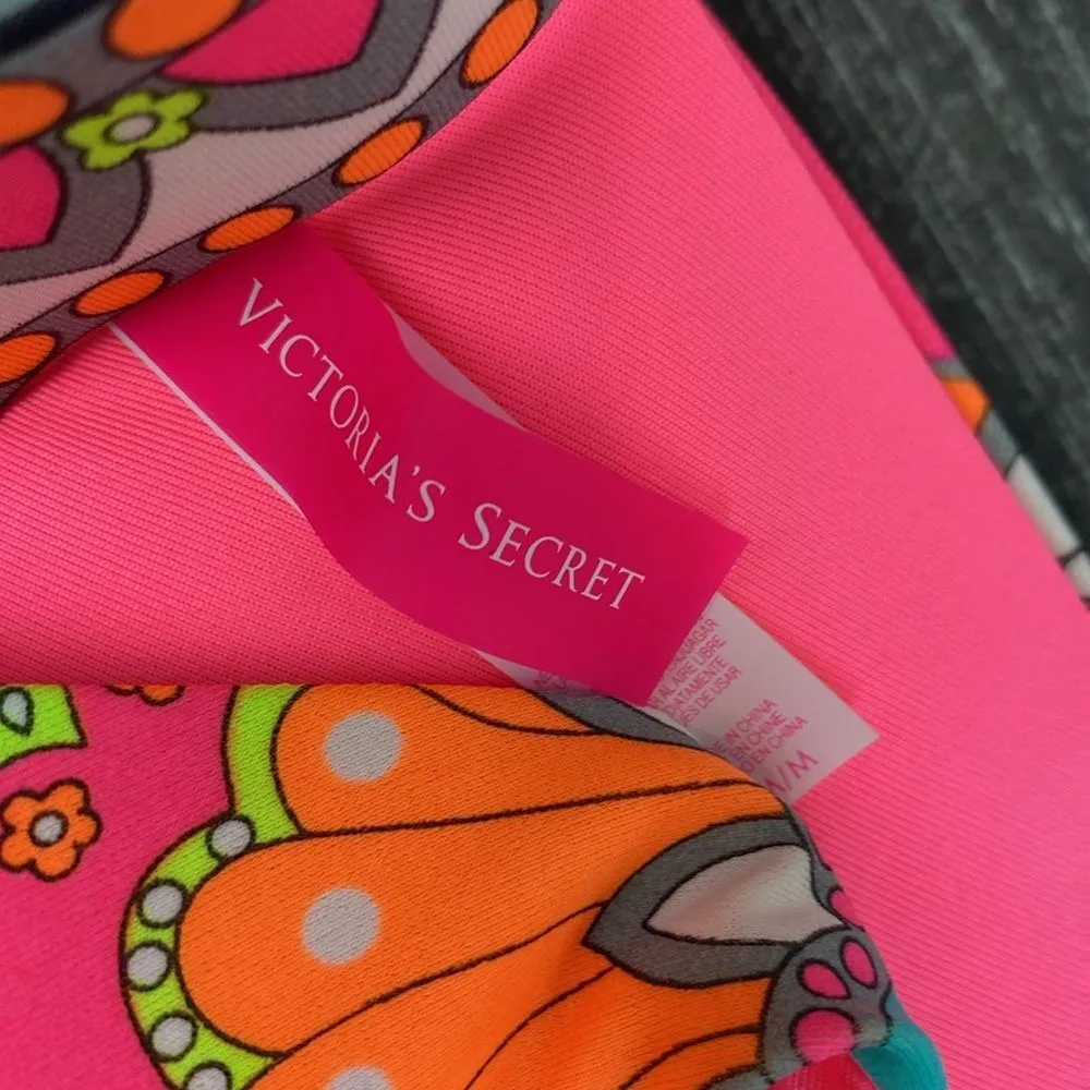 Victoria’s Secret Pink & White Mandala Print Padded Bikini Swim Top M - Image 4