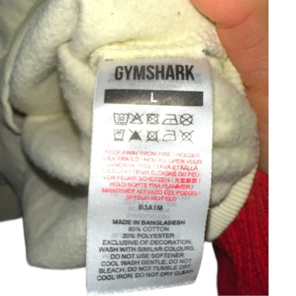 2025 Gymshark Oversized GFX GSLC Graphic CrewNeck pullover sweatshirt cotton L - Image 11