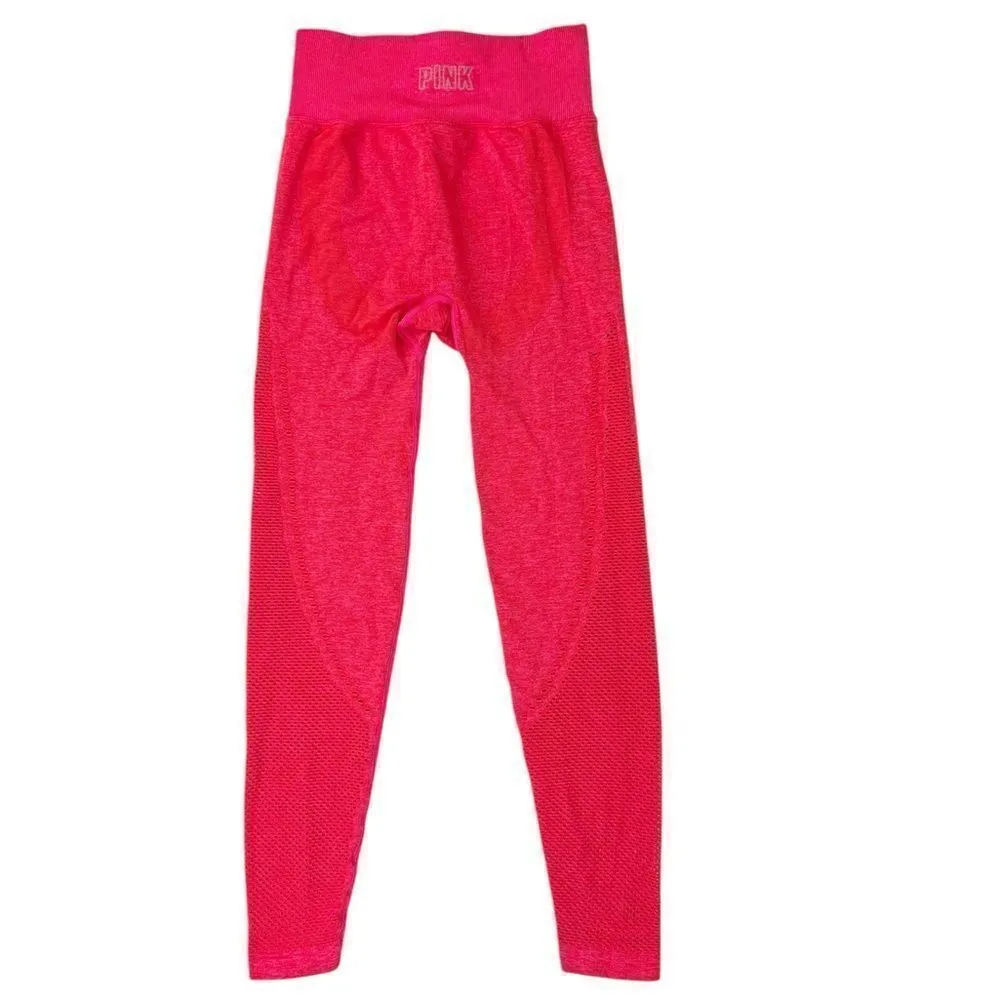 Victoria’s Secret PINK Active Pink Red Seamless Leggings XS - Image 2