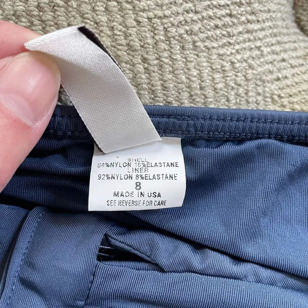 Slate Blue Bedazzled Cut Out One Piece Swimsuit 8 - Image 9