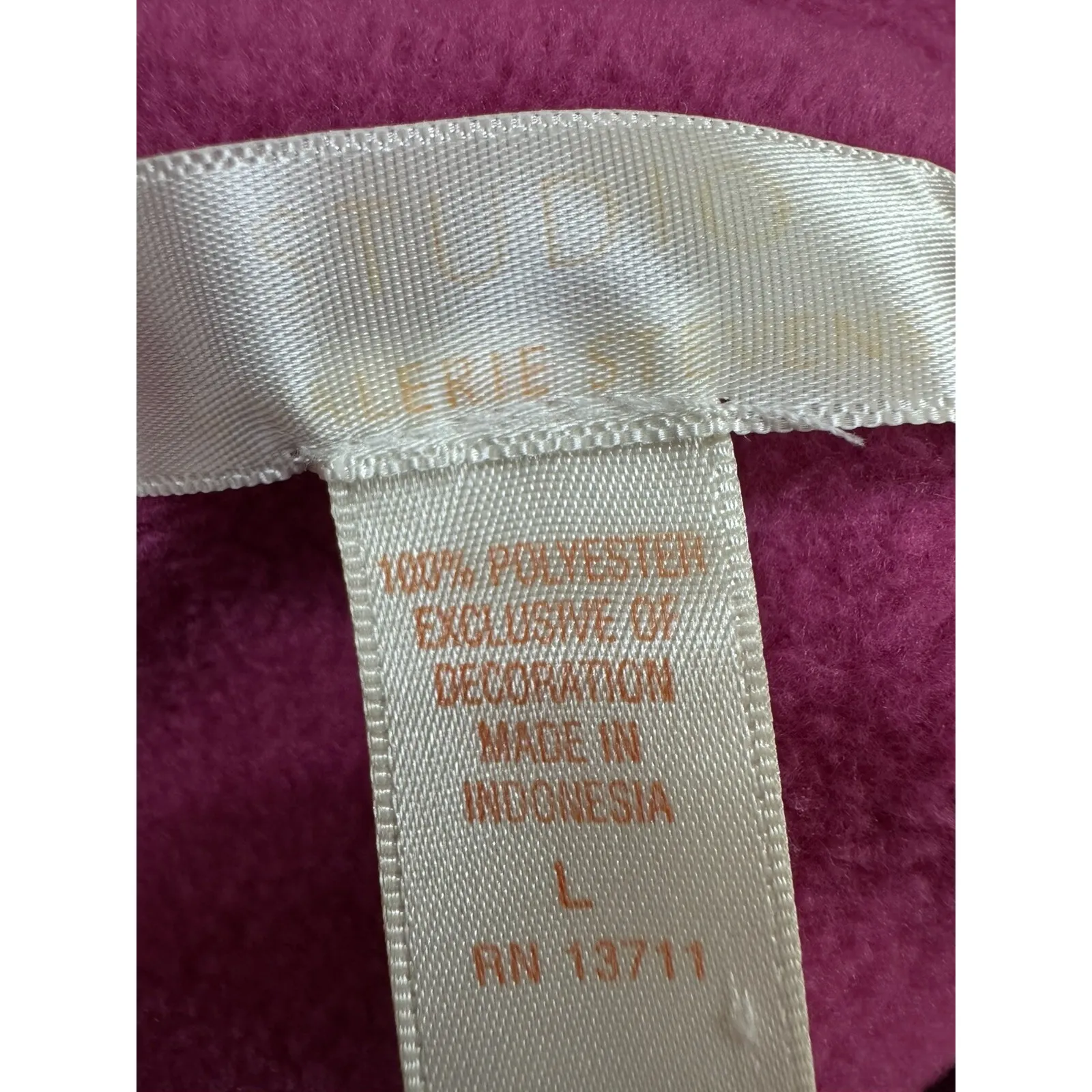 VTG 80s Studio by Valerie Stevens grandma House Coat robe L Kangaroo Pocket Pink Size undefined - Image 5