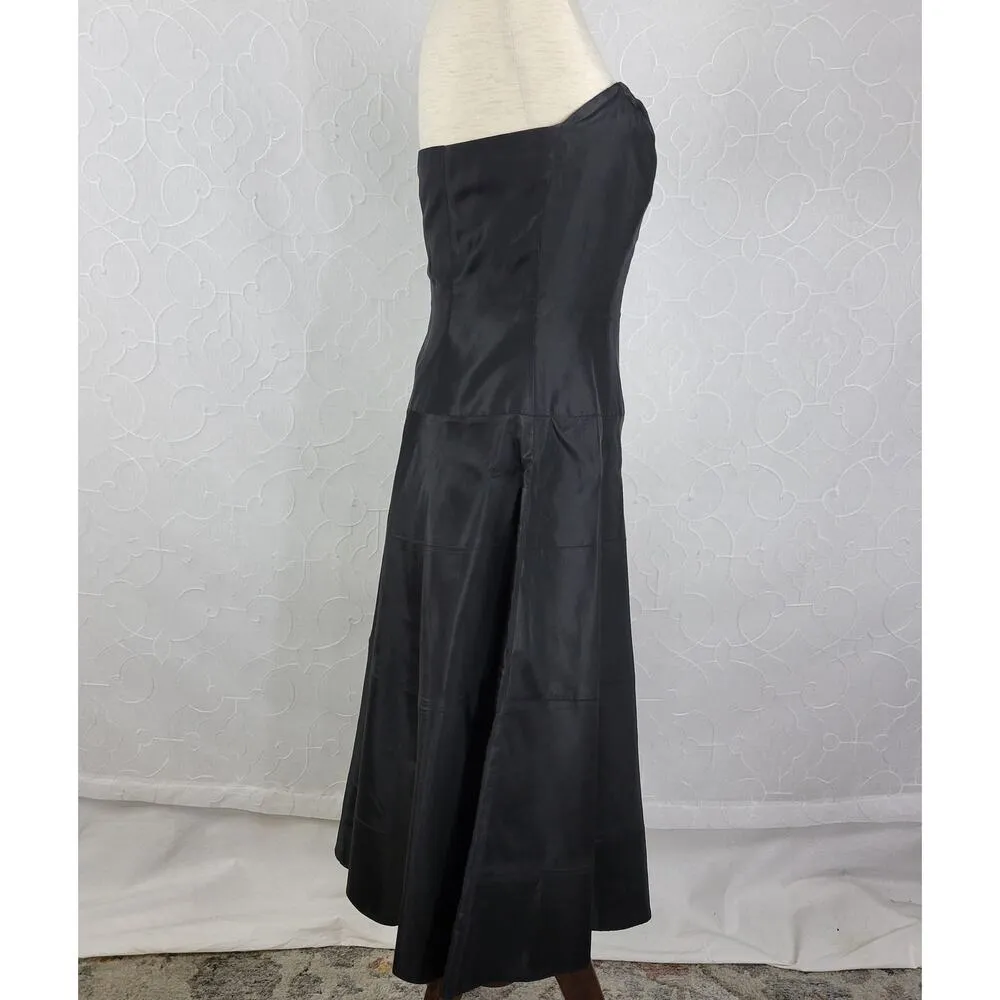 Bill Levkoff Womens Strapless Dress 4 Black A line LBD Bridesmaid Formal - Image 12