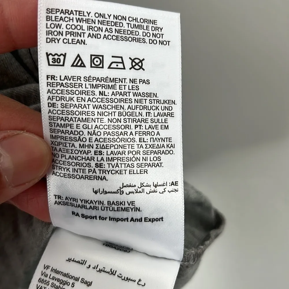 Timberland tree logo Ringer short sleeve Tee in heather grey size Large - Image 5