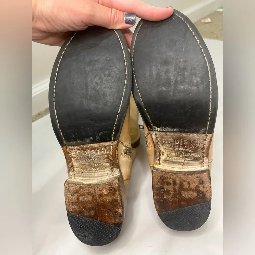 BED|STU Manchester Cobbler Series Tall Distressed LaceUp Wide Calf Boot Size 7.5 - Image 6