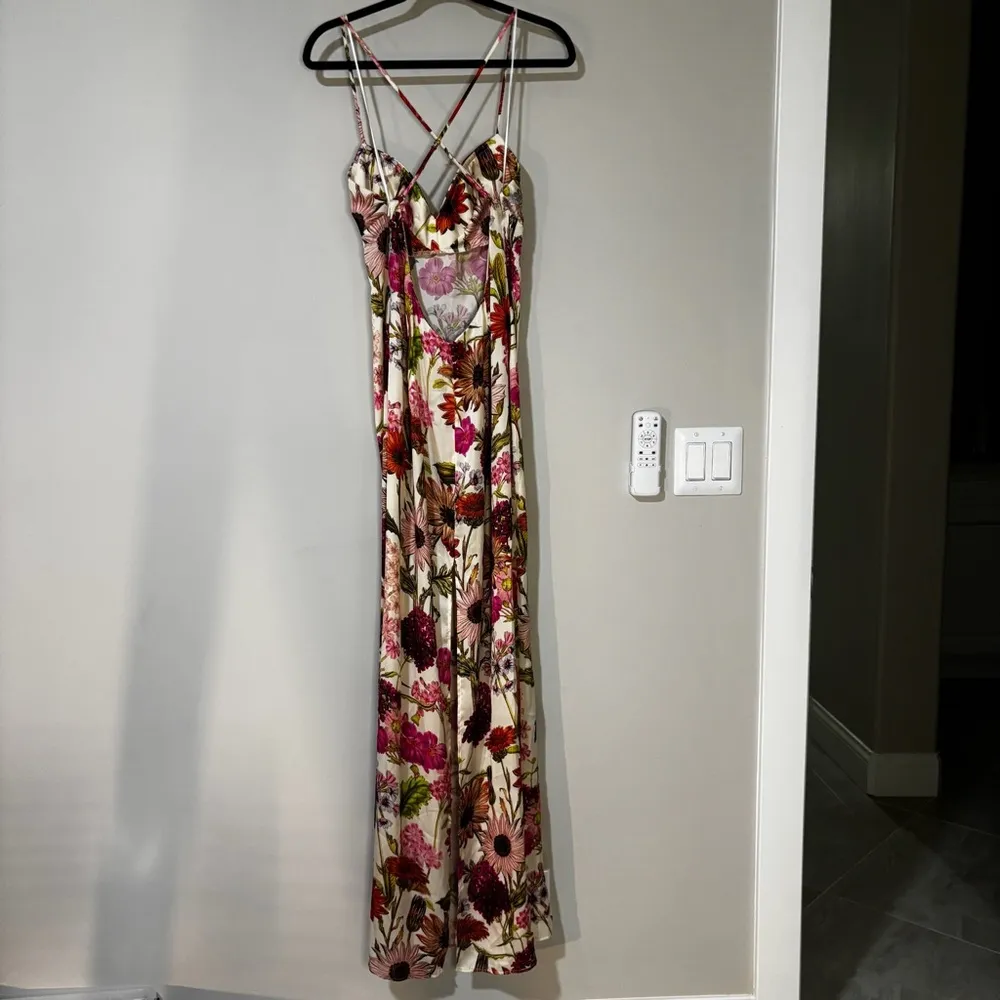 KATIE MAY Womens Maxi Dress Pink Daisy Tara Floral Sleeveless Gown Size L - Image 2