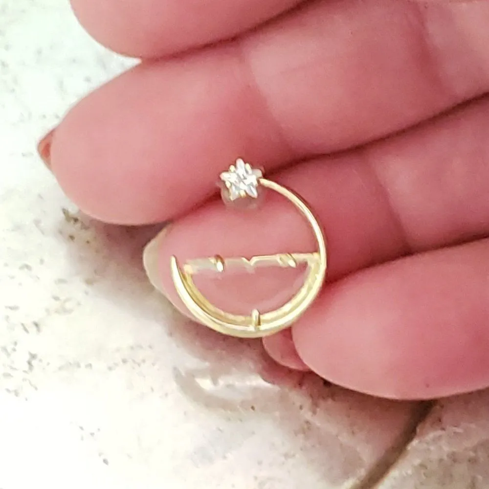 New! Anna Glass Hoop Earrings - Image 2