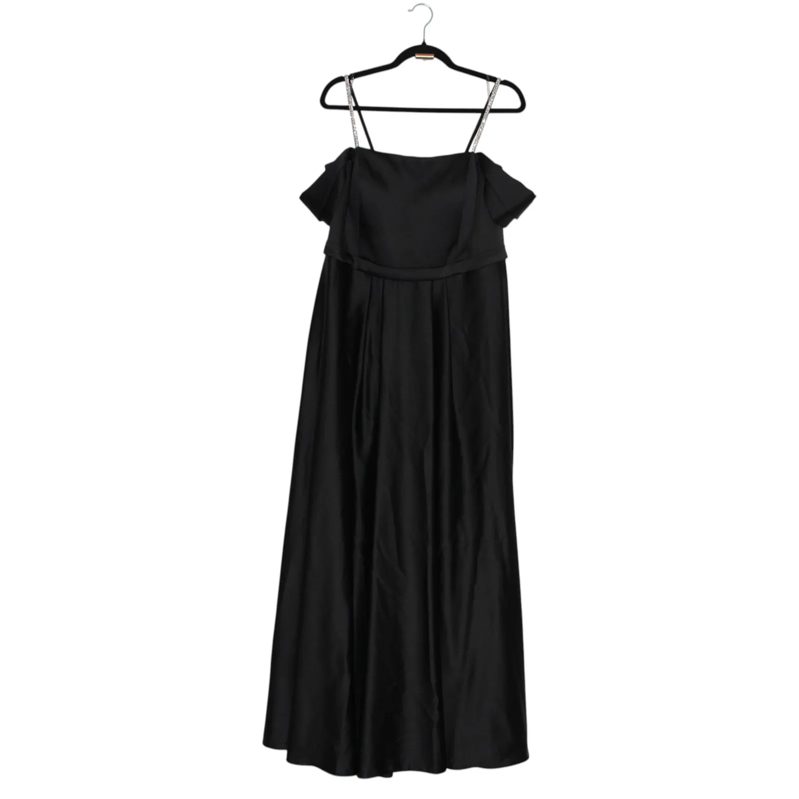 BIANCO Formal Maxi Dress Sparkle Straps Detail in Black Size 16 - Image 2