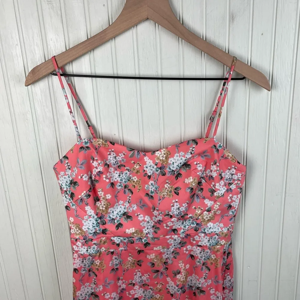 NEW J. Crew Ruffle-Hem Midi Dress in Liberty Josephine Floral Pink Womens Size 2 - Image 5