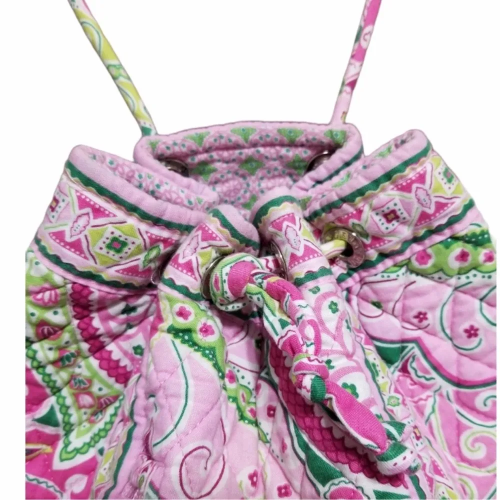 Vera Bradley Drawstring Backpack Pinwheel Pink - Image 3