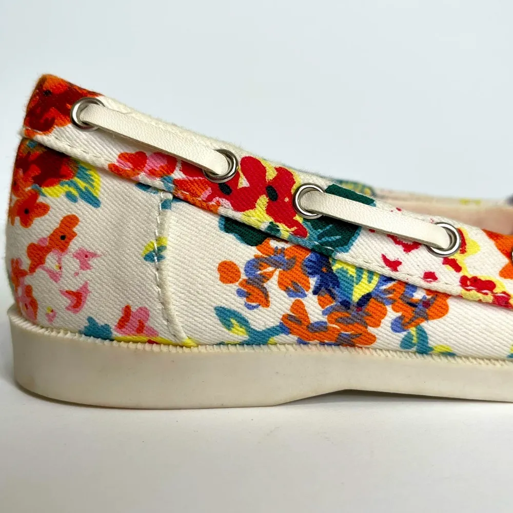Canyon River Blue Womens loafer boat shoes floral white Sz 5.5 - Image 10