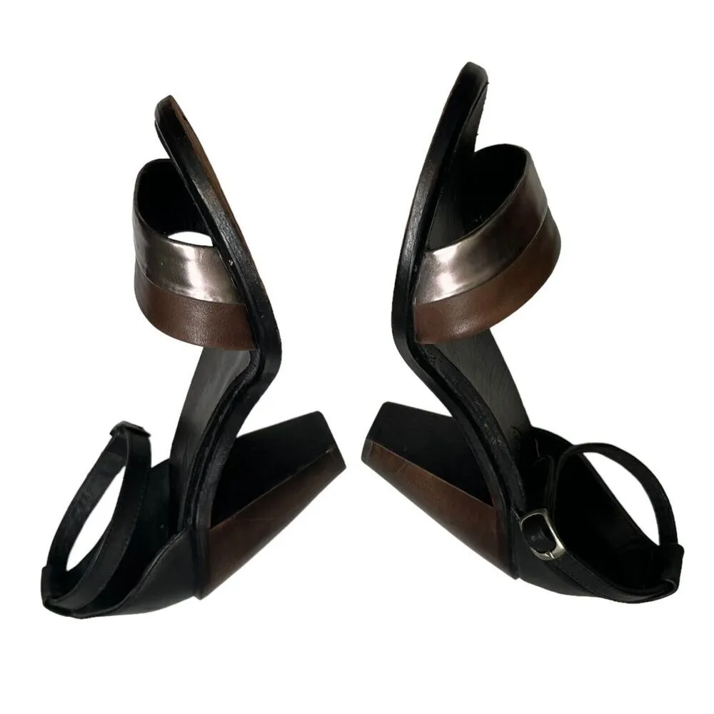 Rachel Comey Bridges Sandals Brown Black Block Heel Ankle Strap Women’s Size 6 - Image 4