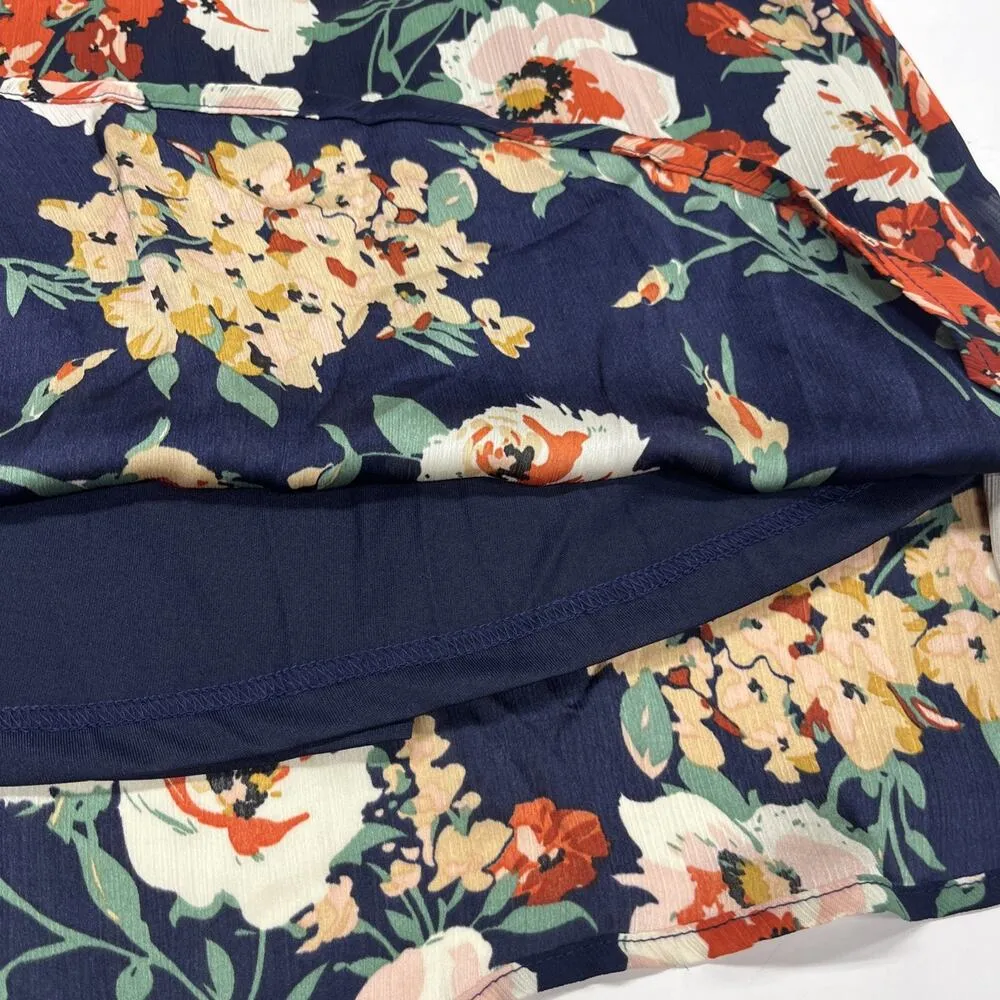 Umgee Babydoll Mini Dress Sz M Floral V Neck Bell Sleeves Festival Boho - Image 11