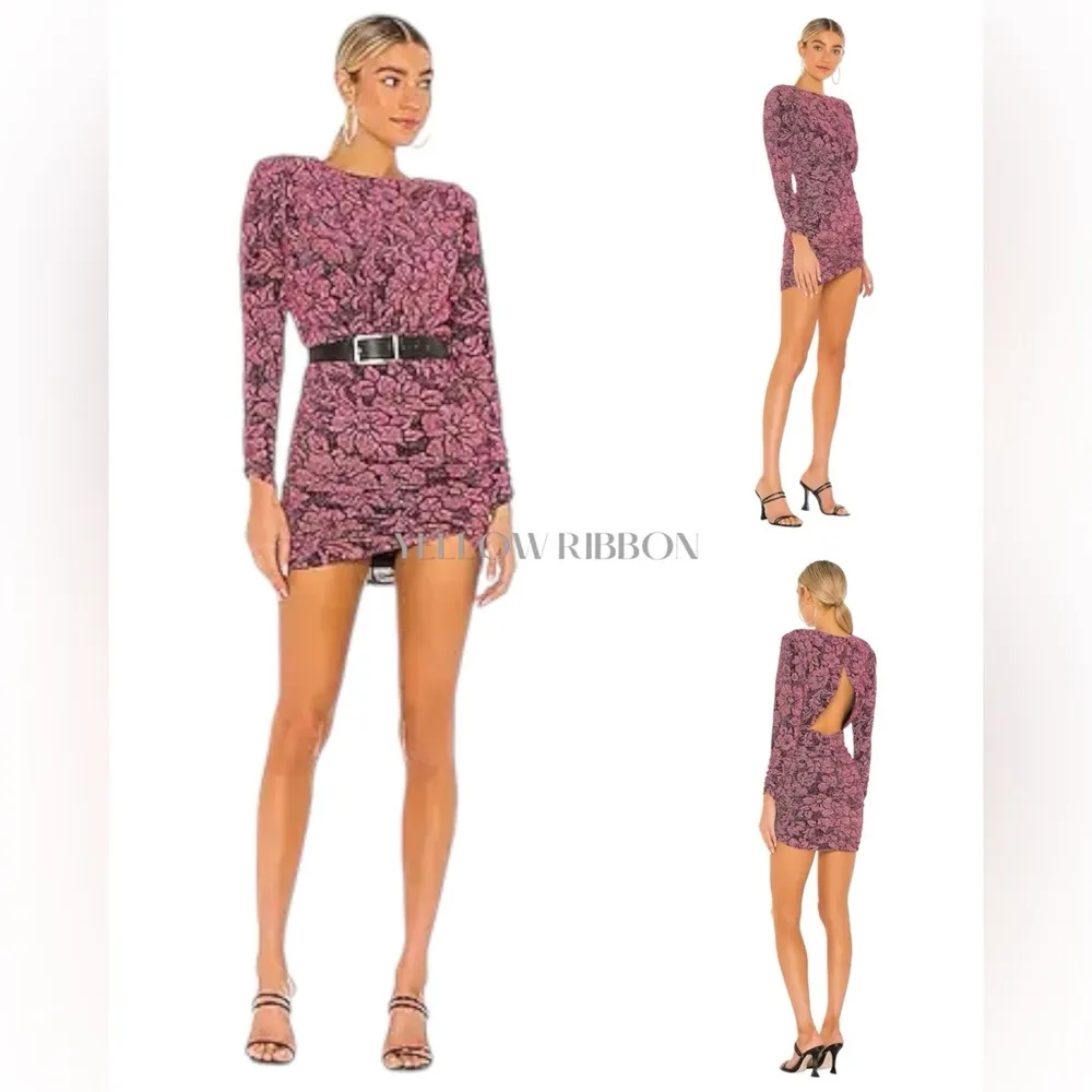 🆕 FOR LOVE AND LEMONS | SHAILEE MINI DRESS | MULBERRY | SIZE: XS - Image 5