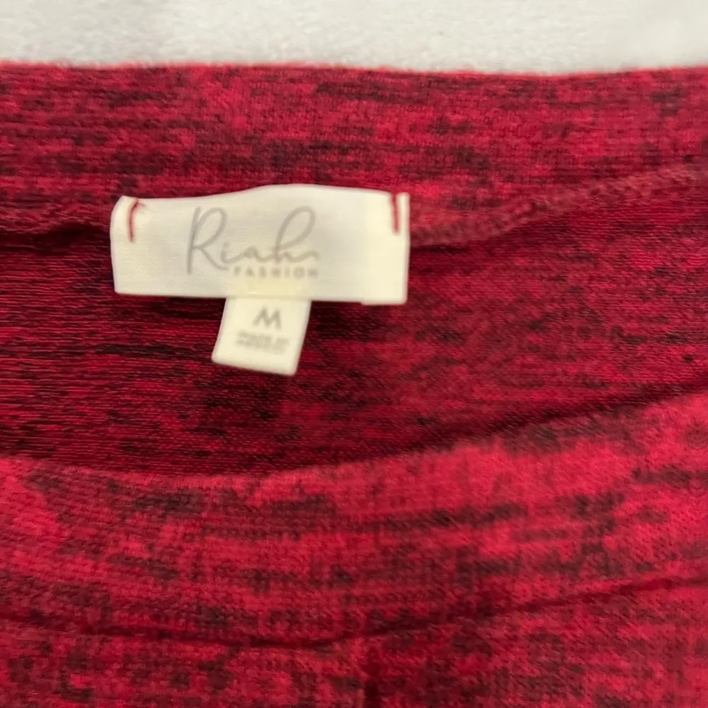 Cozy Red Knit Sweater Size M - Image 2