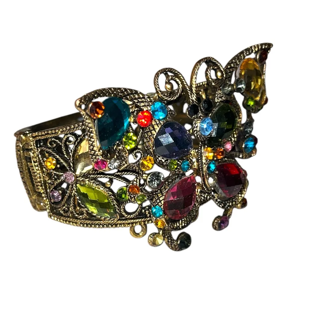 Vintage Butterfly Hinge Bracelet Gold - Image 6