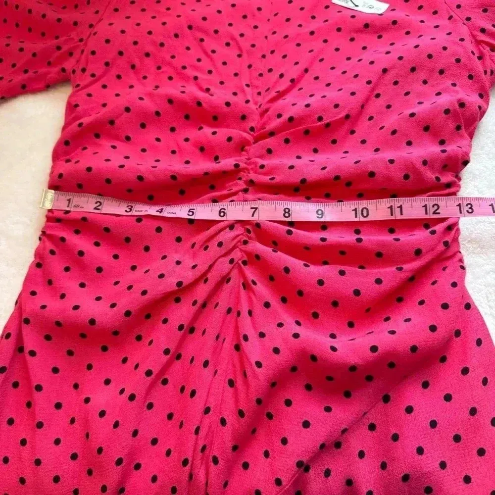 Zara‎ Pink Polka Dot Asymmetrical Dress size M - Image 9