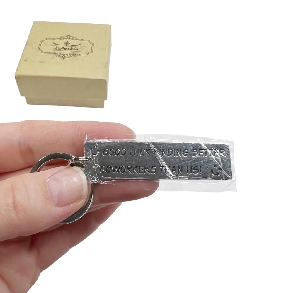 New Silver Tone Funny Coworkers Good Bye Gift Keychain - Image 3