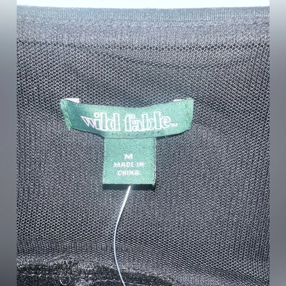 Wild Fable Black Cropped Jumpsuit Size M Square Back NWT Knit Versatile - Image 6