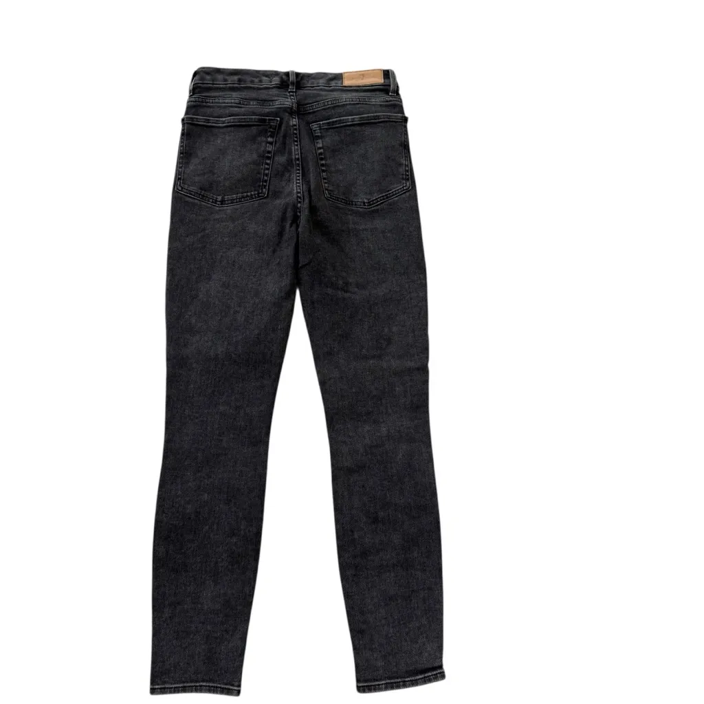 7 FOR ALL MANKIND High Waist Luxe Vintage Aubrey Jean Washed Black Size 27 - Image 8