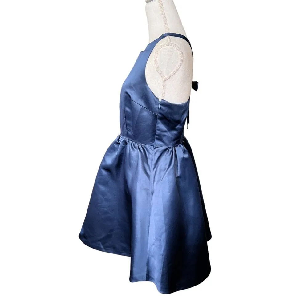 CeCe by Cynthia Steffe blue satin ribbon "CARA" sheath dress formal - Image 5