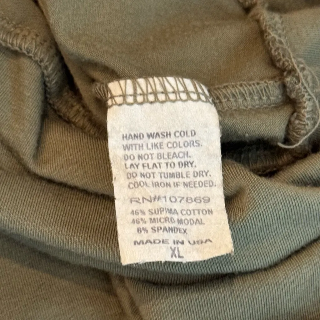 Soft Surroundings Tall XL Boho Artwear Wrap Midi Skirt Set Green Made USA - Image 9