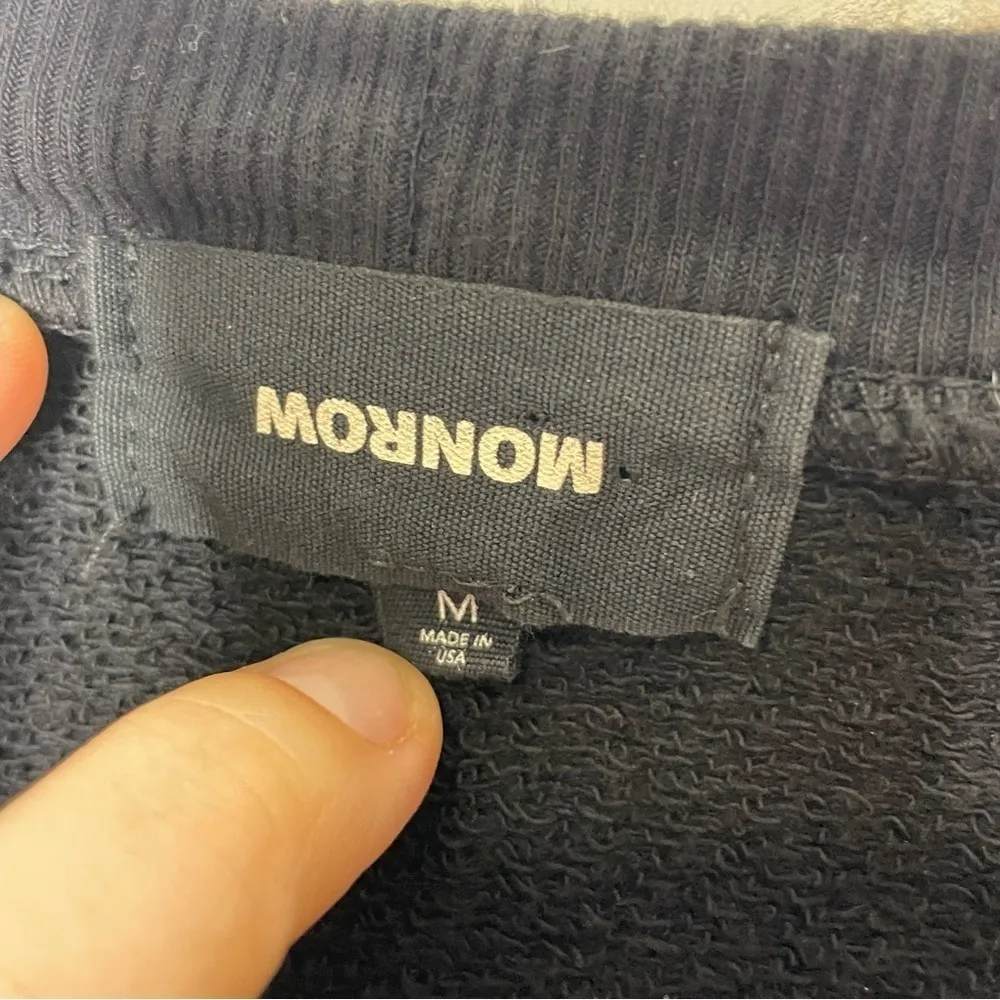 The Monrow Shirred Sleeve Sweatshirt 312 Black Size M - Image 7