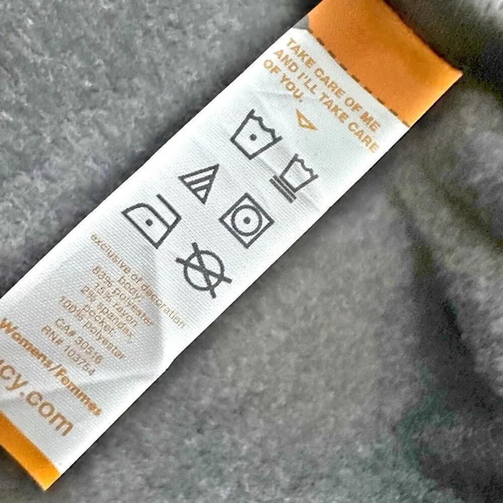 LUCY | Activewear Jacket Asymmetrical Lines Wrap Coat Charcoal Soft | Size Small Gray - Image 6