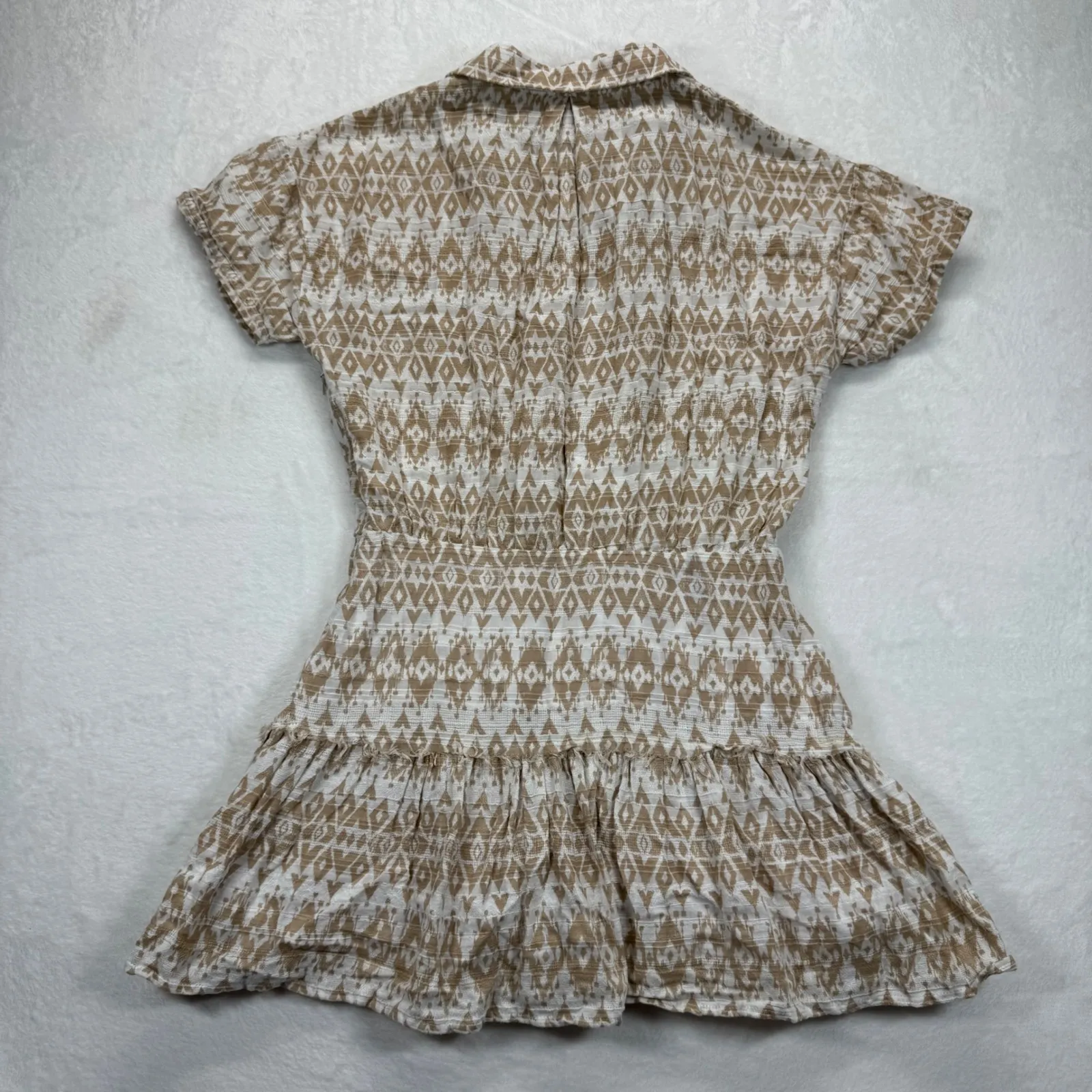 Anthropologie Moon River Mini Dress‎ Geometric Print Short Sleeve Casual Size XS - Image 7