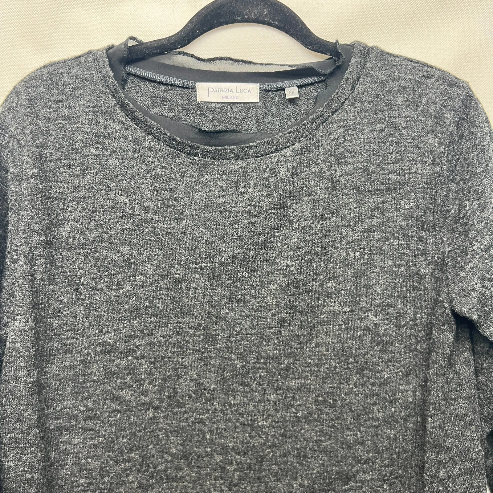 Patrizia Luca Milano Charcoal Pullover Women's Sweater Size medium Gray - Image 4